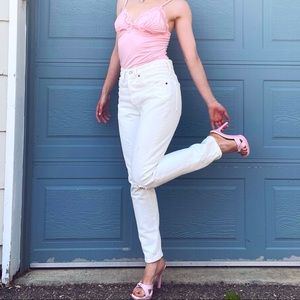 White Levi’s 501 Skinny Jeans